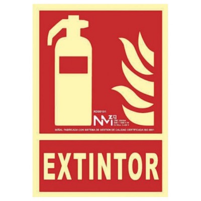 SEÑAL "EXTINTOR" 210X300 PVC ROJO ARCHIVO 2000 6171-01H RJ (Espera 4 dias)